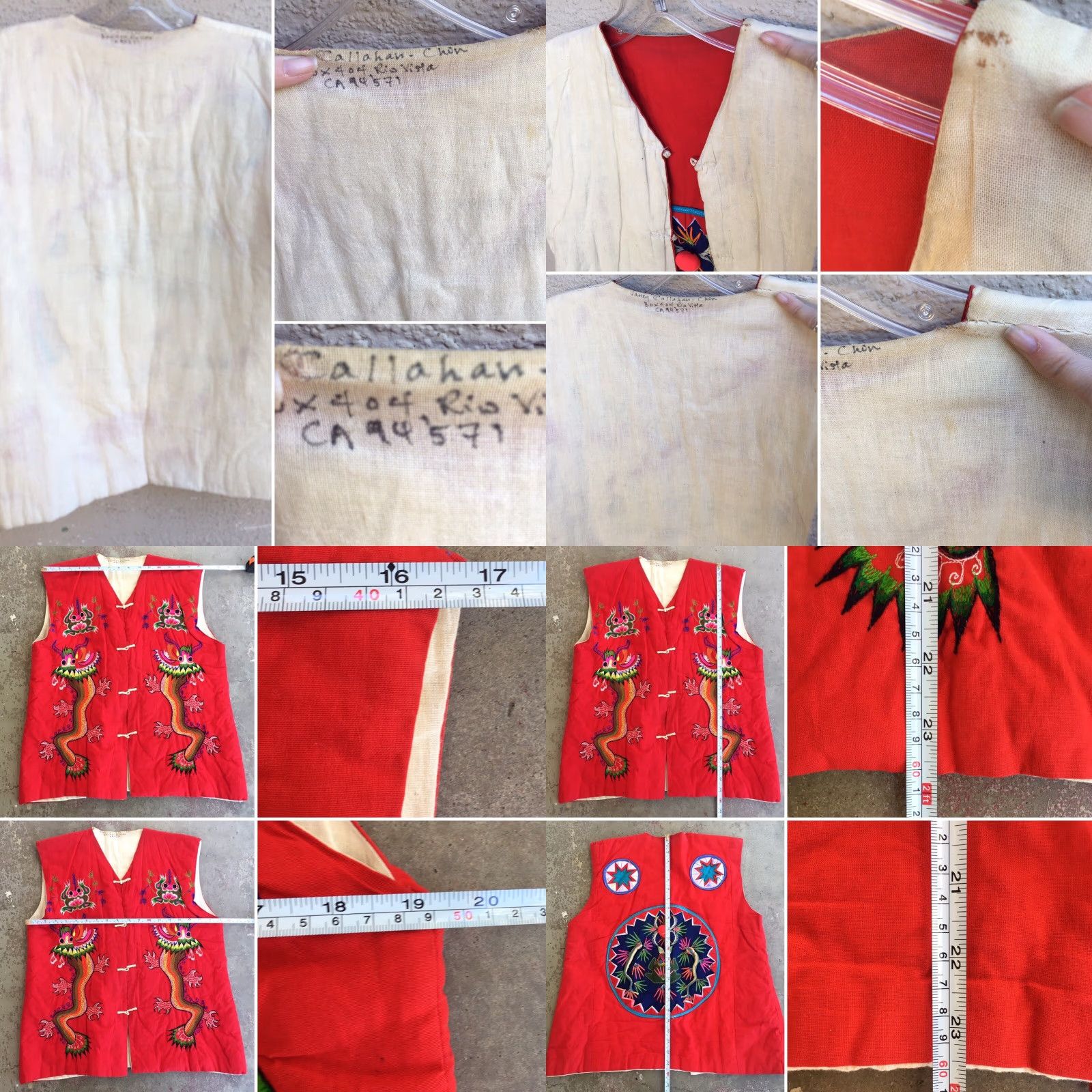 Vintage VINTAGE Embroidered Asian Vest Dragon Frog Chinese M/L Red Vest Size M / US 6-8 / IT 42-44 - 8 Thumbnail