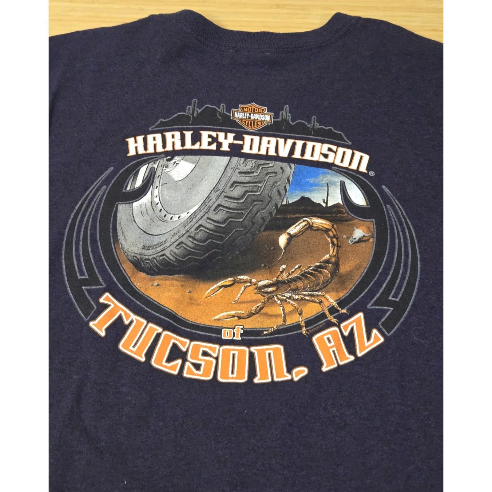 Harley Davidson Harley-Davidson Shirt Mens Large Blue Tucson AZ Eagle Motorcycle Biker Graphic Tee Size US L / EU 52-54 / 3 - 6 Thumbnail