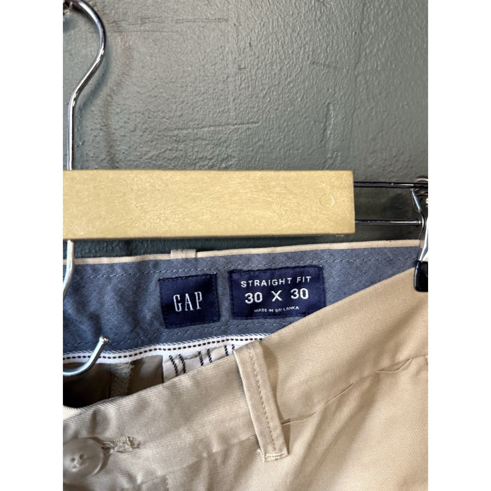 Gap Gap Mens Chino Pants 30 x 30 Regular 30 Beige Khaki" Size US 30 / EU 46 - 3 Thumbnail