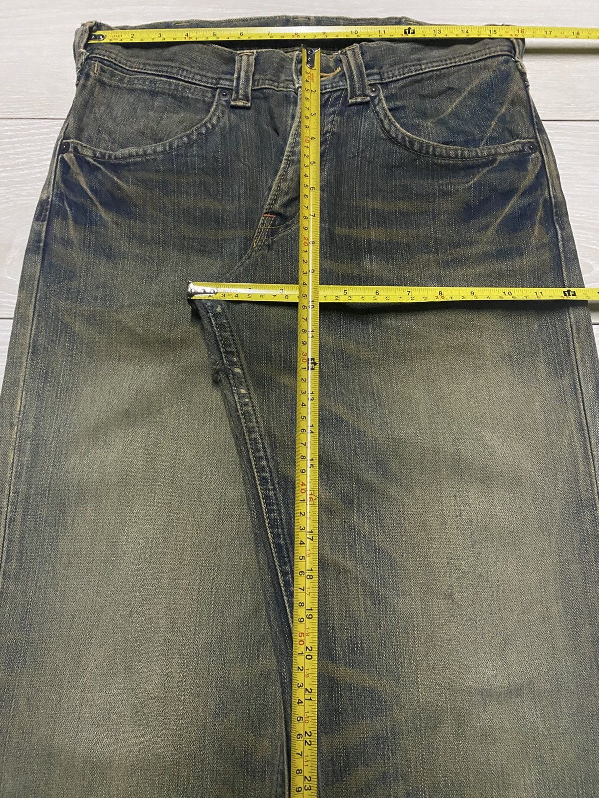 Wrangler Vintage Wrangler Crazy Mud Wash Distressed Repair Baggy Jean Size US 32 / EU 48 - 12 Thumbnail