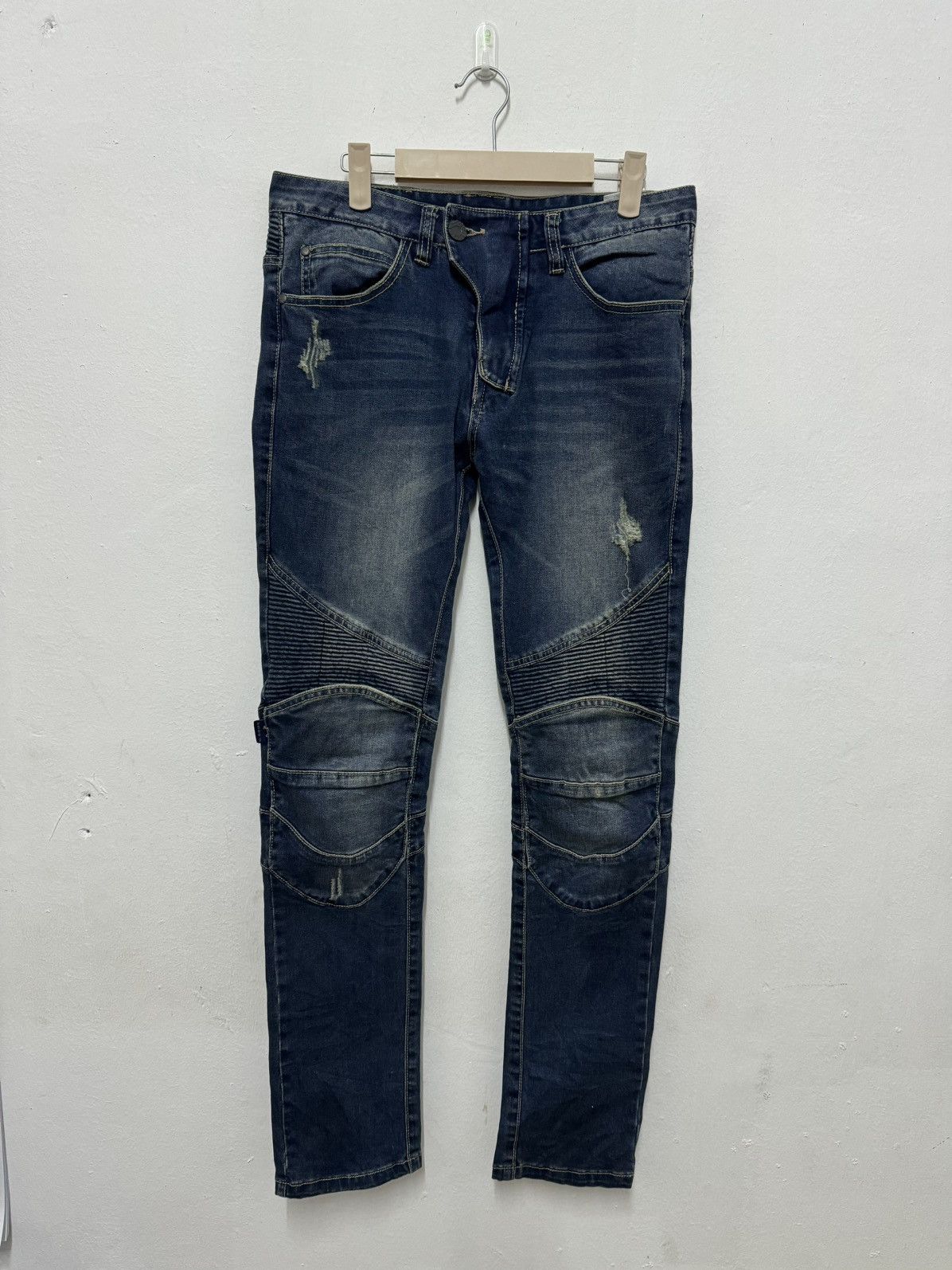 image of Hype Ugly Bros Balmain Baker Pant Design in Blue, Men's (Size 31)