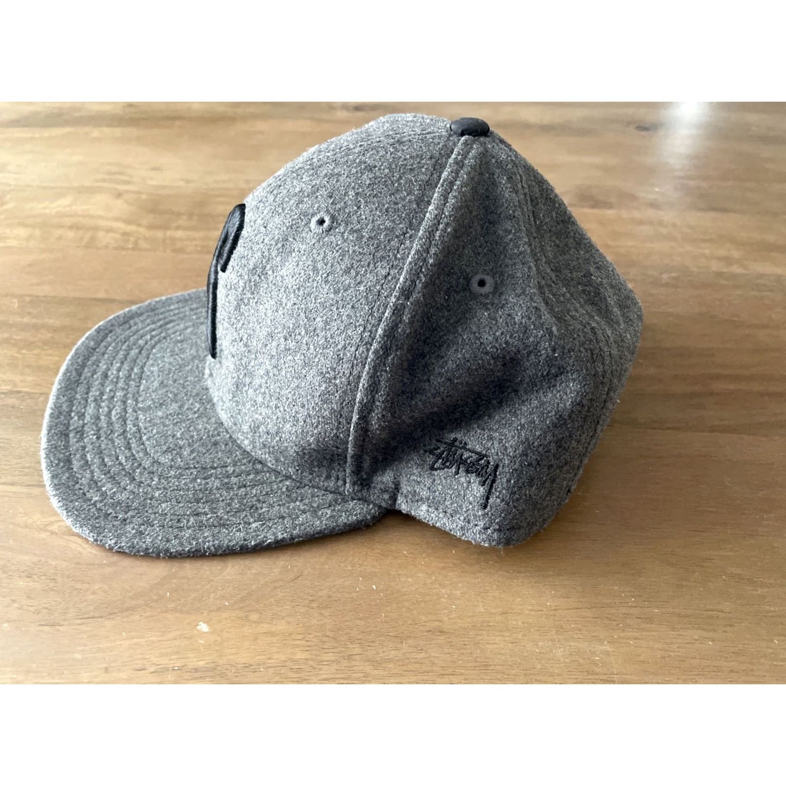 Vintage Stussy Capz Charcoal Gray Wool Blend Snapback Hat Vintage 90s Capz Wool Twill Adjustable One Size Mens Gray 90s Streetwear Vintage WomensMens Size ONE SIZE - 4 Thumbnail