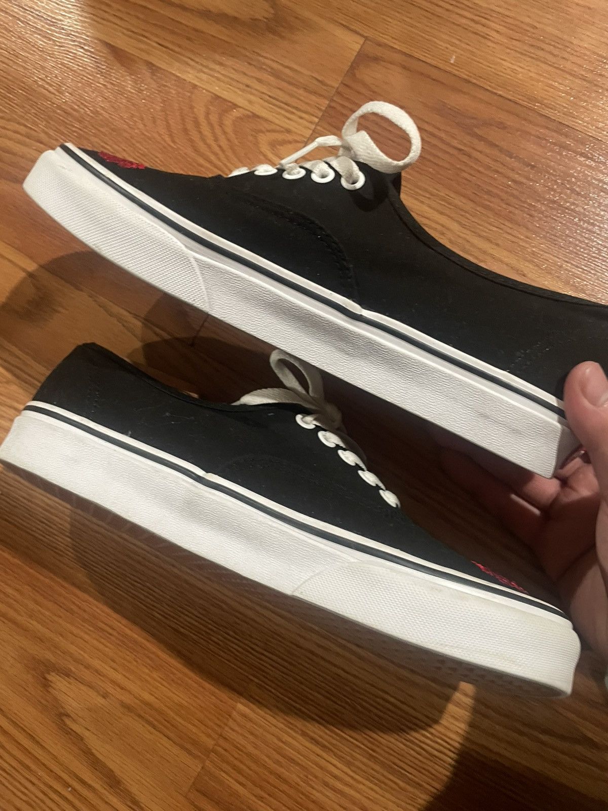 Vans Vans Authentic ‘Red Rose Thorns’ Embroidered - Size 8.5 Mens Size US 8.5 / EU 41-42 - 5 Thumbnail