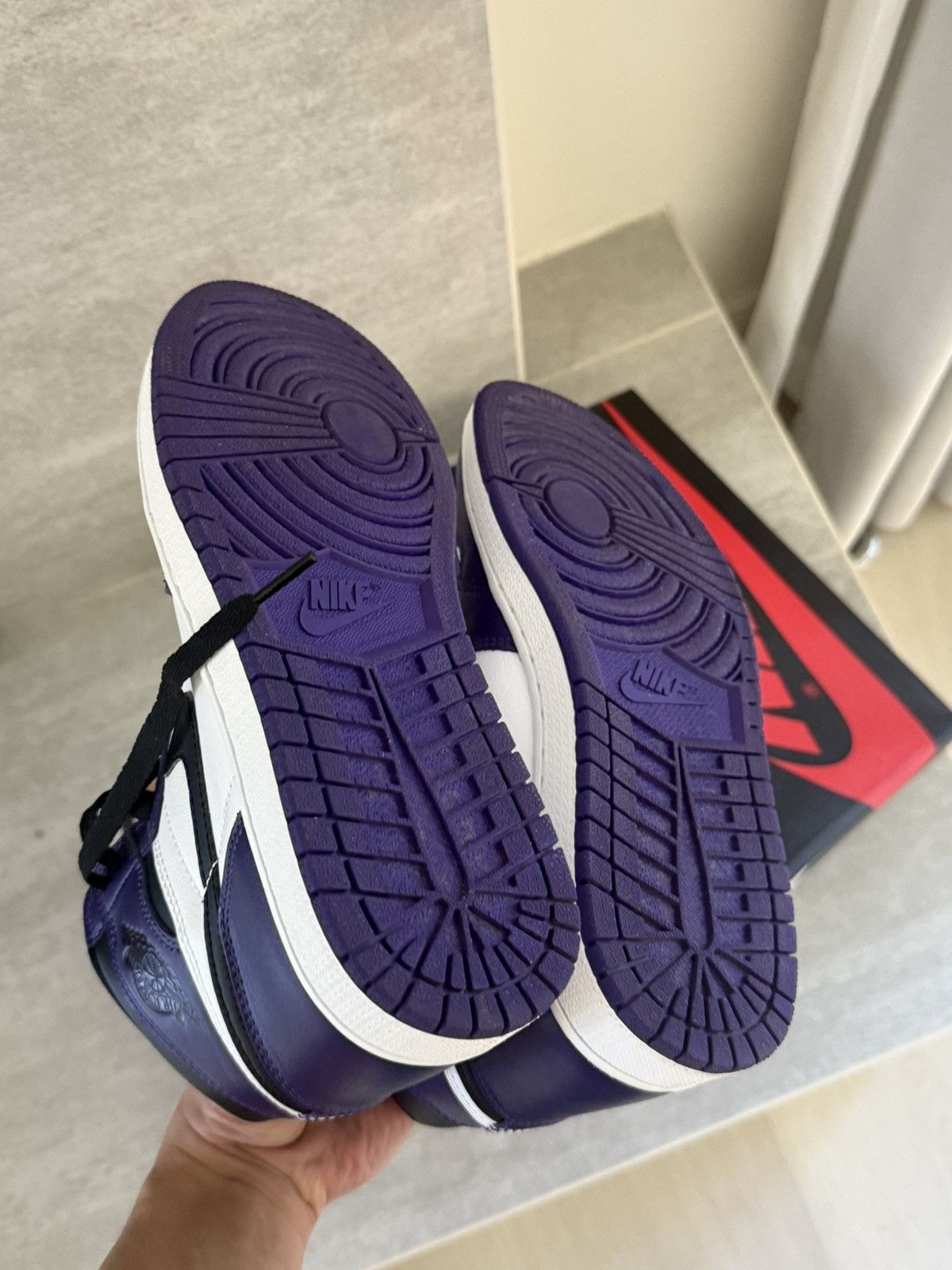 Jordan Brand Air Jordan 1 Court Purple Retro High OG Size US 7.5 / EU 40-41 - 5 Thumbnail