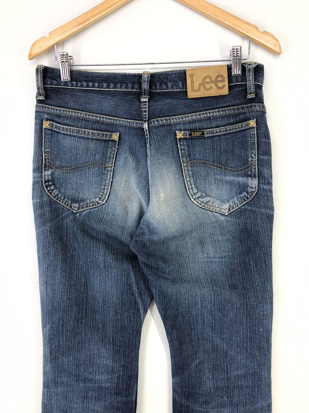 Lee Vintage Lee Rider Distressed Faded Blue Jeans Size US 31 - 12 Thumbnail