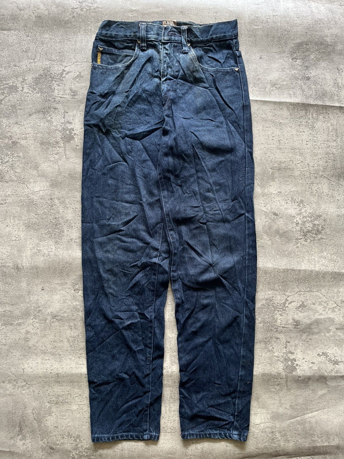 Armani Vintage Armani Jeans – Dark Blue Tapered Cut Size US 29 - 2 Thumbnail