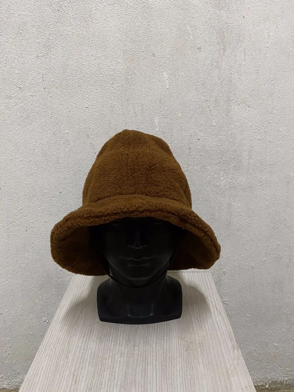 Japanese Brand Japanese Brand Fleece Plain Bucket Hat Size ONE SIZE - 2 Thumbnail