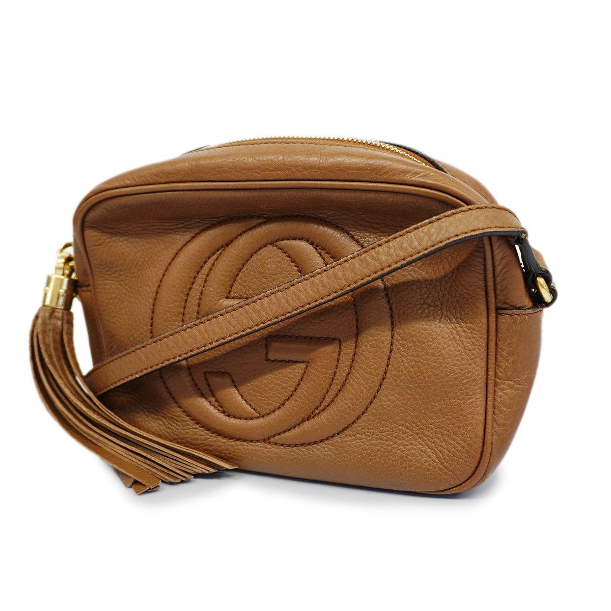 image of Gucci Shoulder Bag Soho Leather Brown, Women's