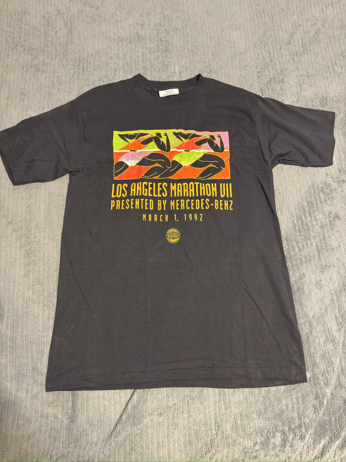 Vintage VINTAGE LOS ANGELES CA MARATHON VII TSHIRT 1992 XL MERCEDES Size US XL / EU 56 / 4 - 1 Thumbnail