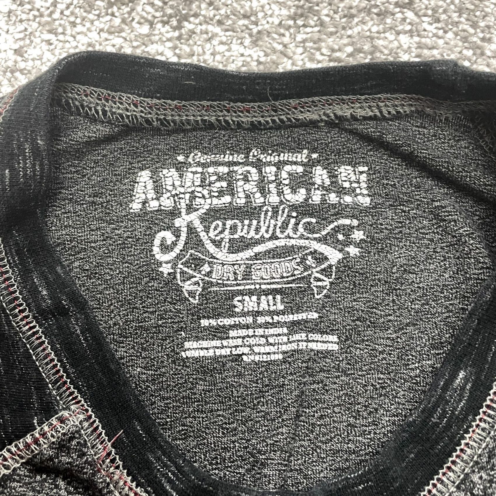 Vintage American Republic Shirt Mens S Gray Raglan Long Sleeve Baseball Tee Size US S / EU 44-46 / 1 - 2 Thumbnail