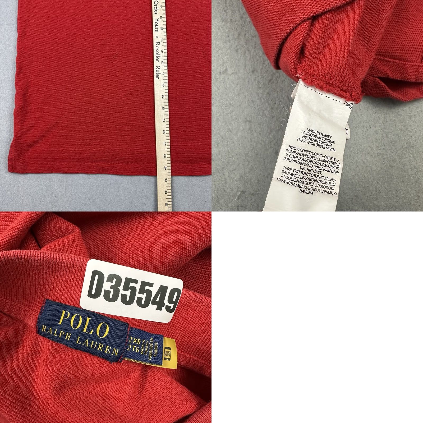 Polo Ralph Lauren Polo Ralph Lauren Polo Shirt Men 2X Big Red Solid Navy Pony Short Sleeve 2XB Size US XXL / EU 58 / 5 - 8 Thumbnail