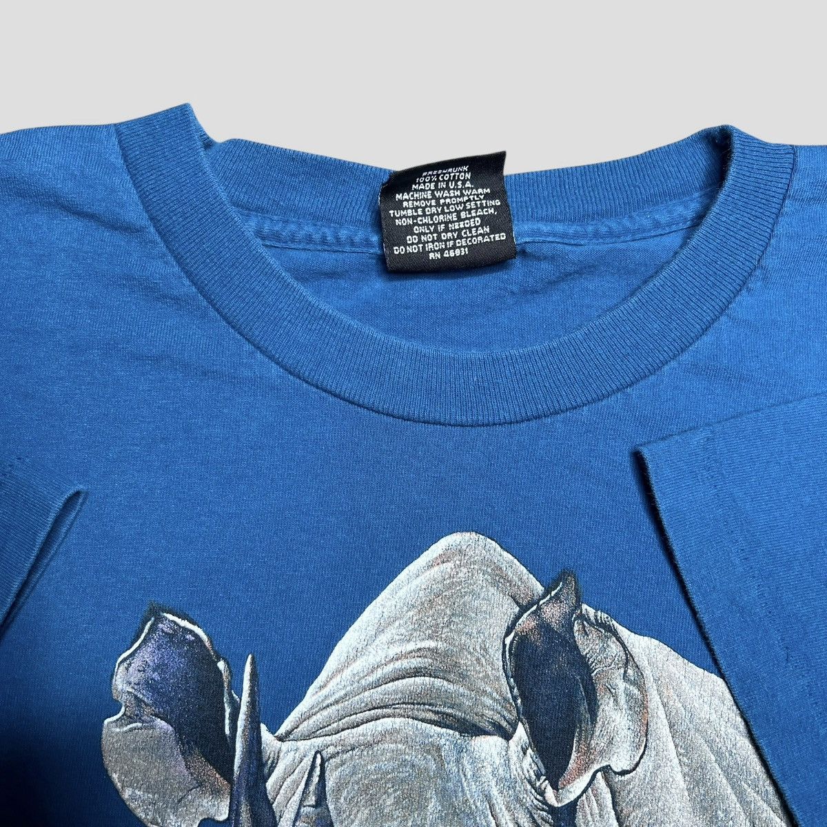 Habitat × Vintage Vintage 1990s Rhino Habitat Double Sided Nature Graphic Tee Size US XXL / EU 58 / 5 - 4 Thumbnail
