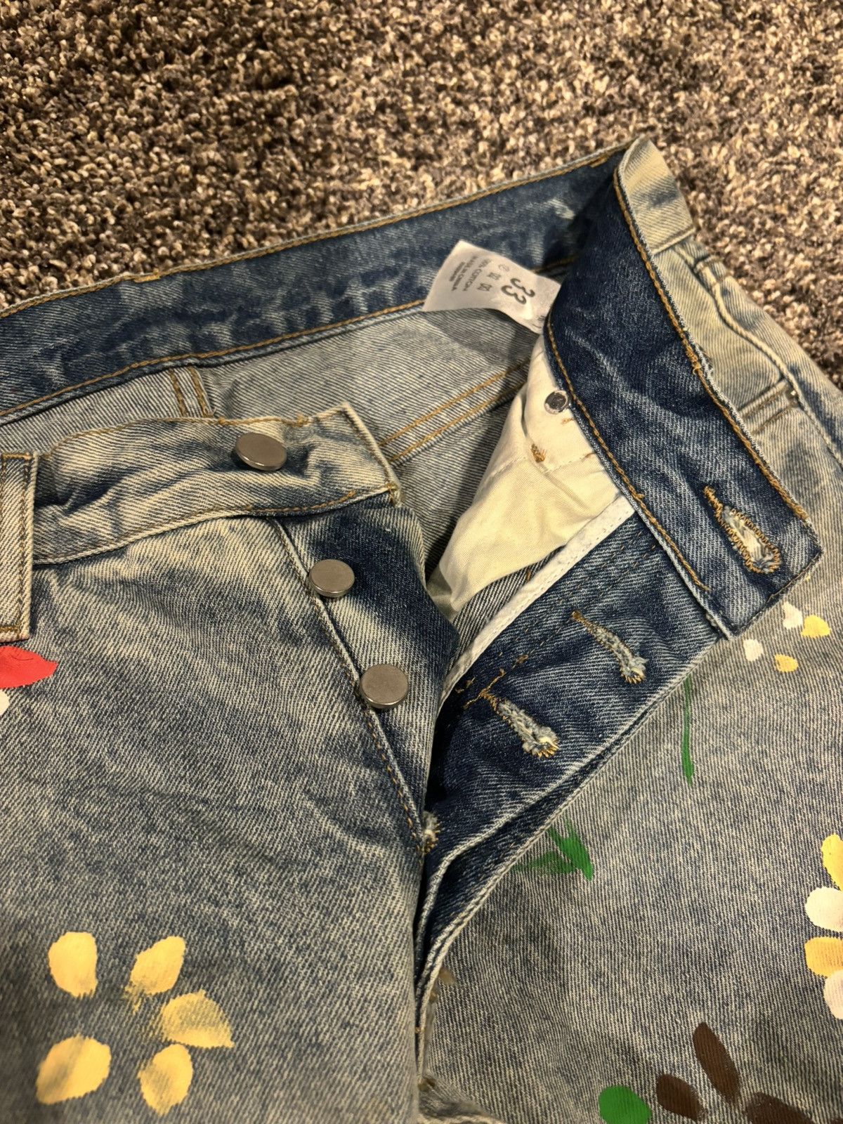 MNML Mnml Painted Jeans Size US 33 - 3 Thumbnail