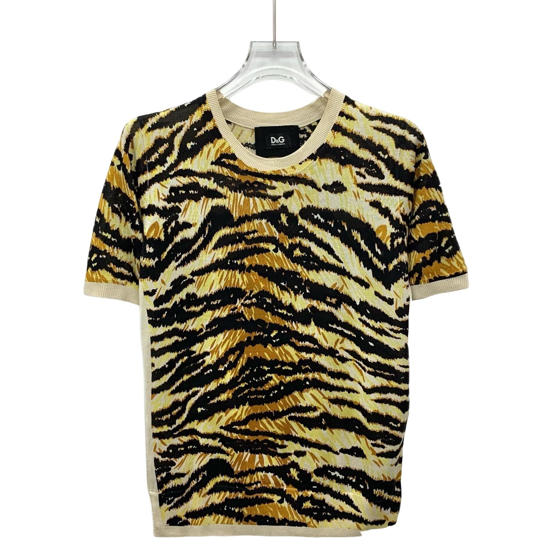Dolce & Gabbana Dolce & Gabbana Tiger Print Silk T-Shirt 40 Size S / US 4 / IT 40 - 1 Thumbnail
