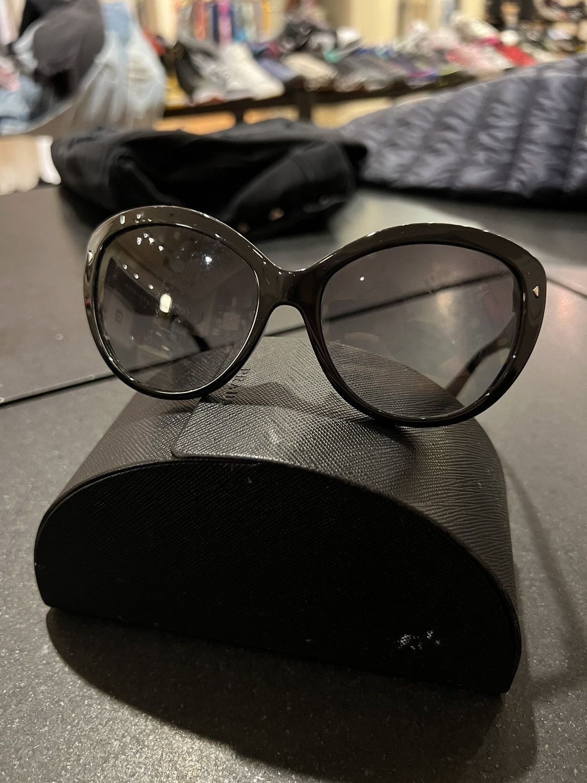 Prada Prada cat eye sunglasses black acetate Size ONE SIZE - 2 Thumbnail