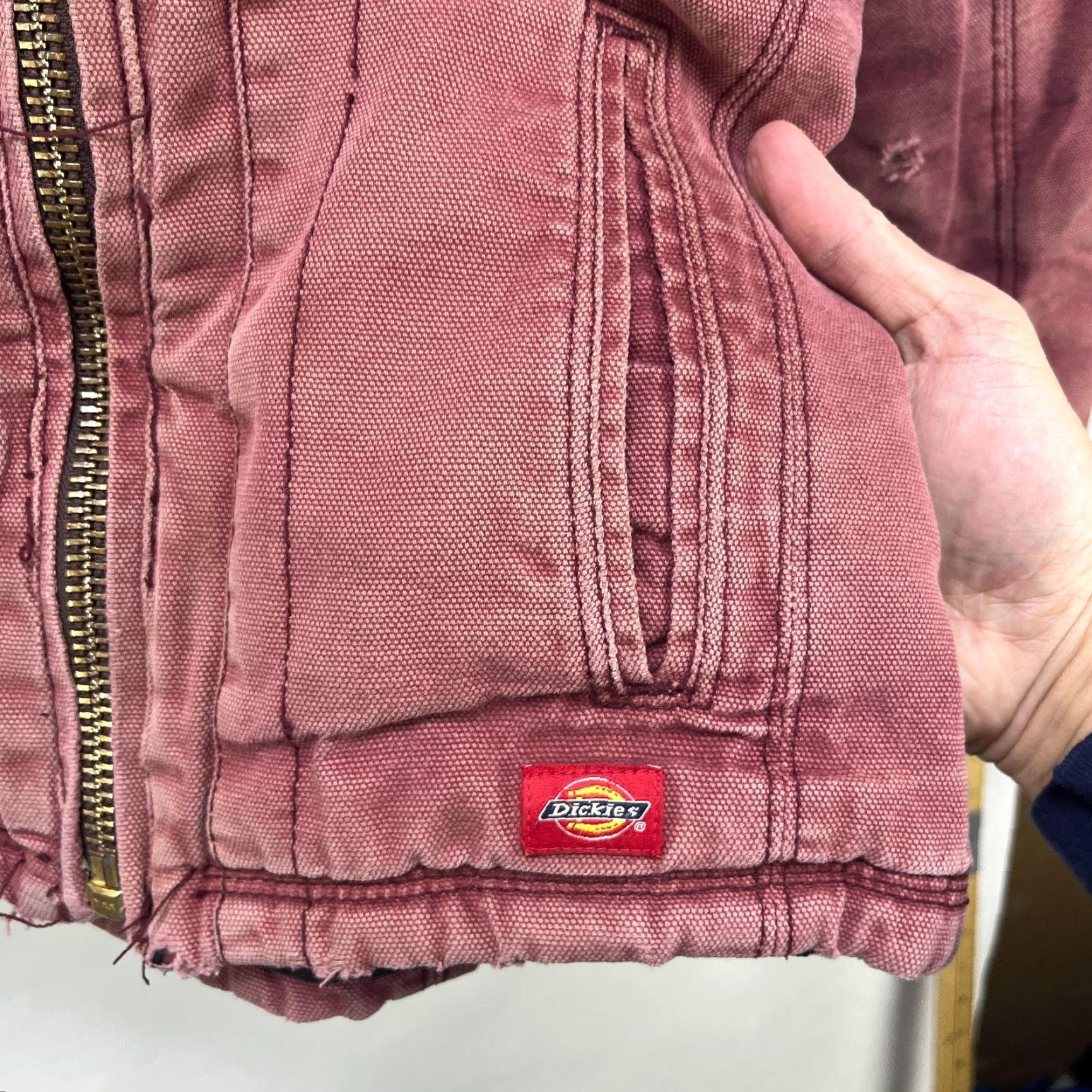 Dickies VINTAGE Dickies Hooded Sherpa Jacket Womens 9 Salmon Size M / US 6-8 / IT 42-44 - 4 Thumbnail