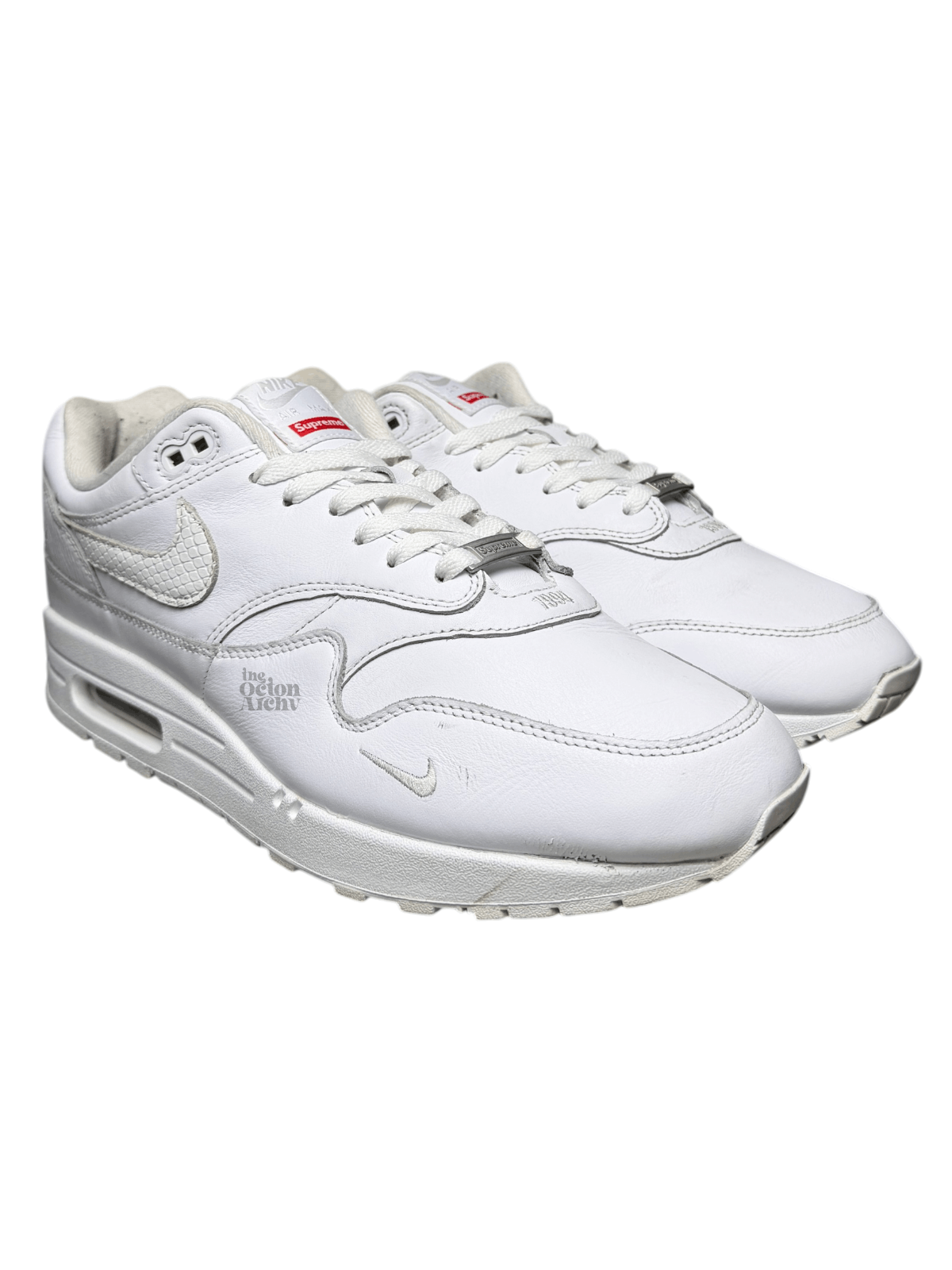 Nike × Supreme Supreme x 2025 Nike Air Max 1 87 SP HF8813-100 Triple White Size US 11.5 / EU 44-45 - 1 Thumbnail