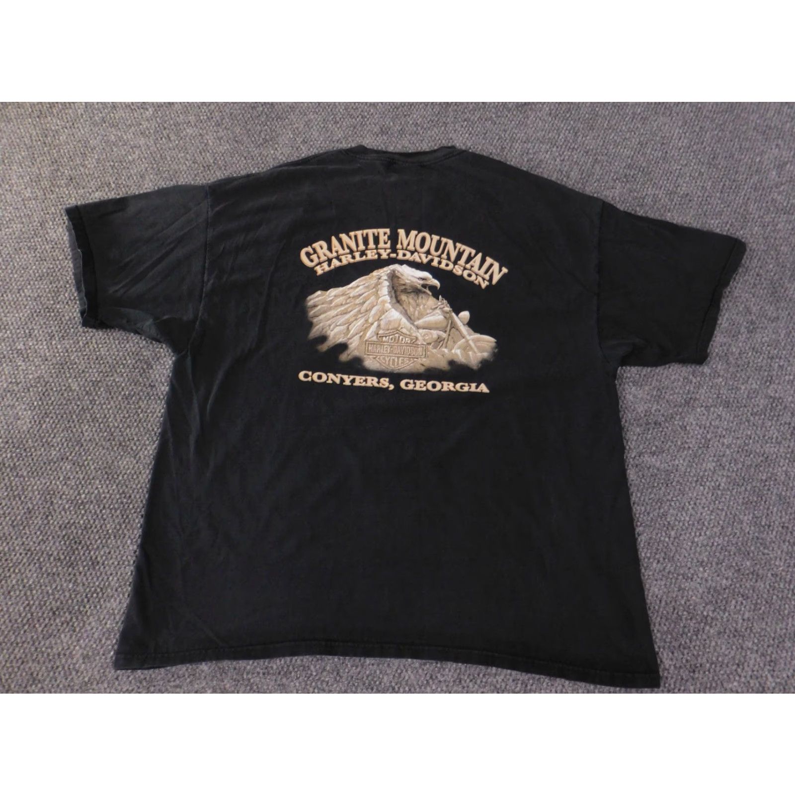 Harley Davidson Harley-Davidson Mens Shirt T-Shirt 3XL Black Crew Neck Short Sleeve Cotton Logo Vintage? Size US XXL / EU 58 / 5 - 2 Thumbnail