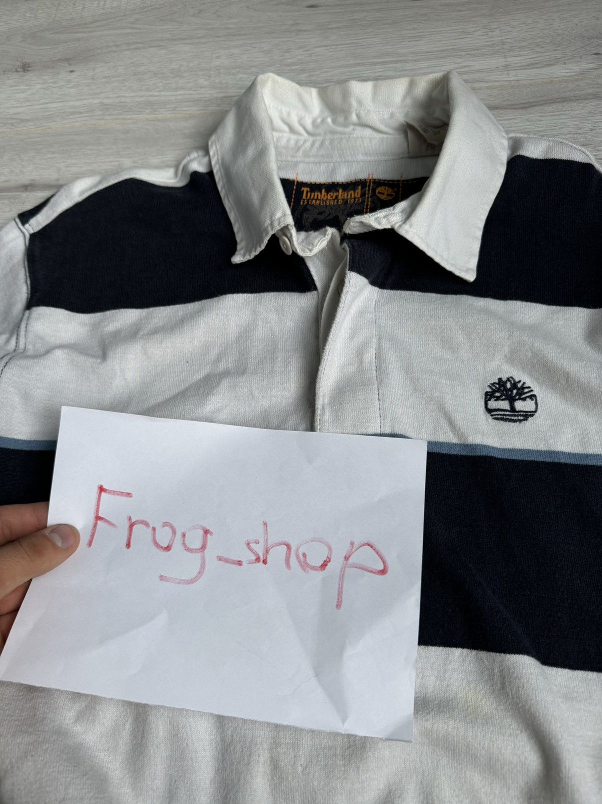 Timberland × Vintage Vintage Timberland Striped polo long sleeve Shirt Size US L / EU 52-54 / 3 - 4 Thumbnail