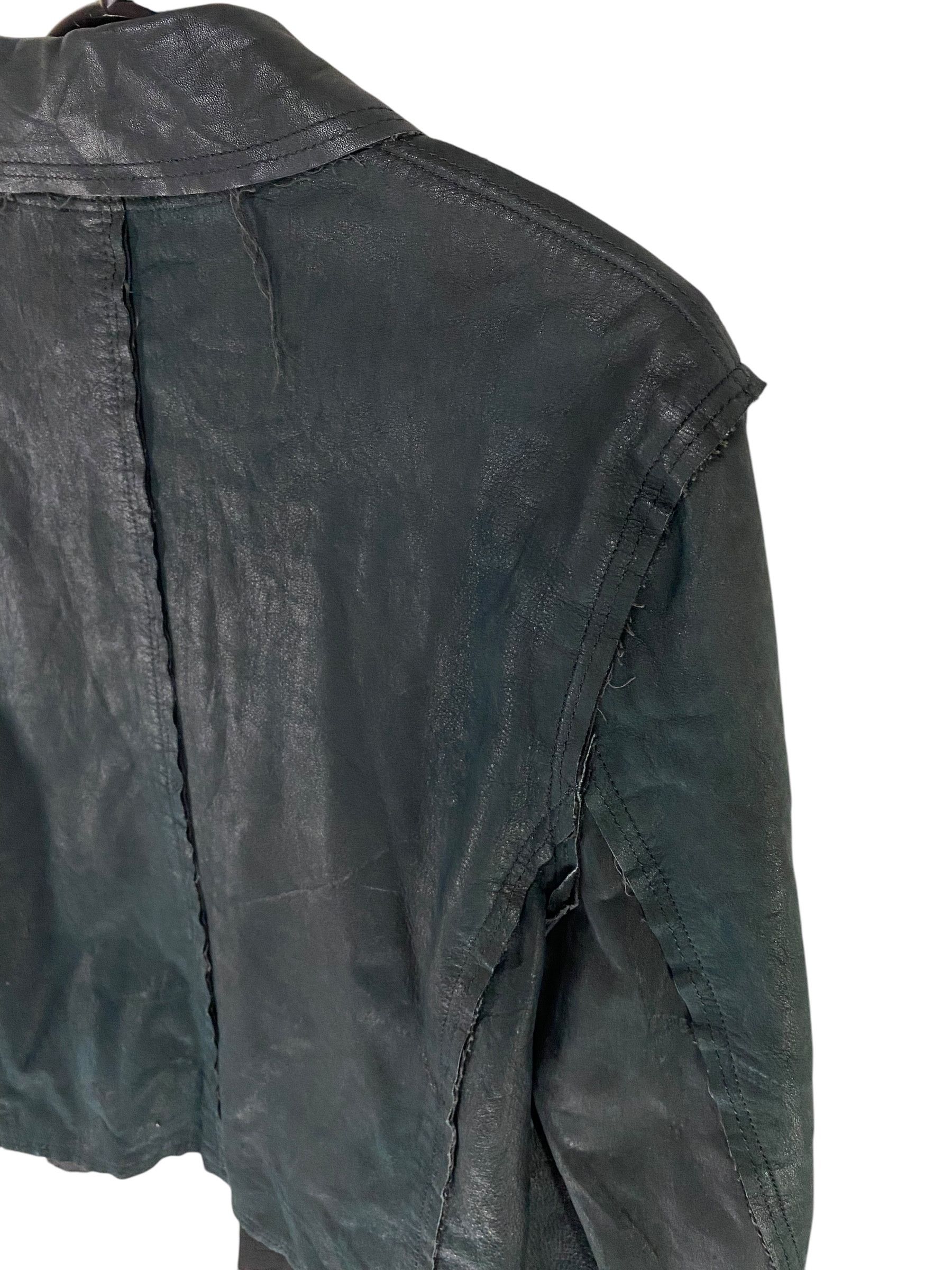 Comme des Garcons SS02 comme des garcons cowhide leather wrap jacket Size L / US 10 / IT 46 - 8 Thumbnail