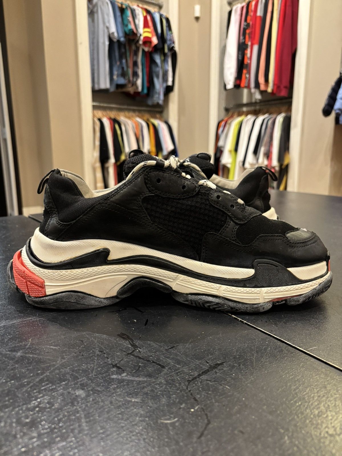 Balenciaga Balenciaga split triple s sneaker Size US 13 / EU 46 - 4 Thumbnail