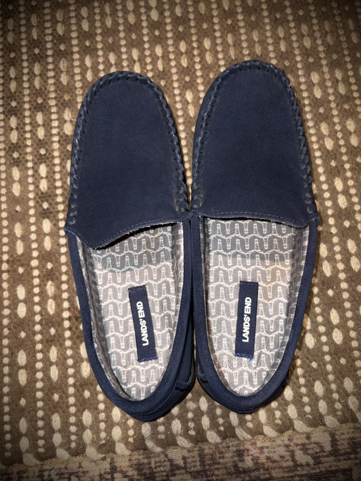 Lands' End Lands’ End Men’s Suede Moccasin Slippers Sz 9 Size US 9 / EU 42 - 7 Thumbnail