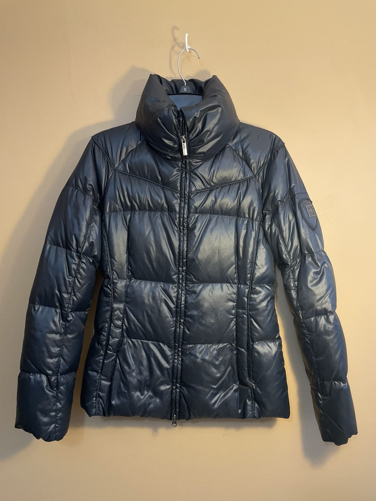 image of Authentic Icon Add Icon 10 Black Goose Down Filled Puffer Coat Small in Blue, Women's