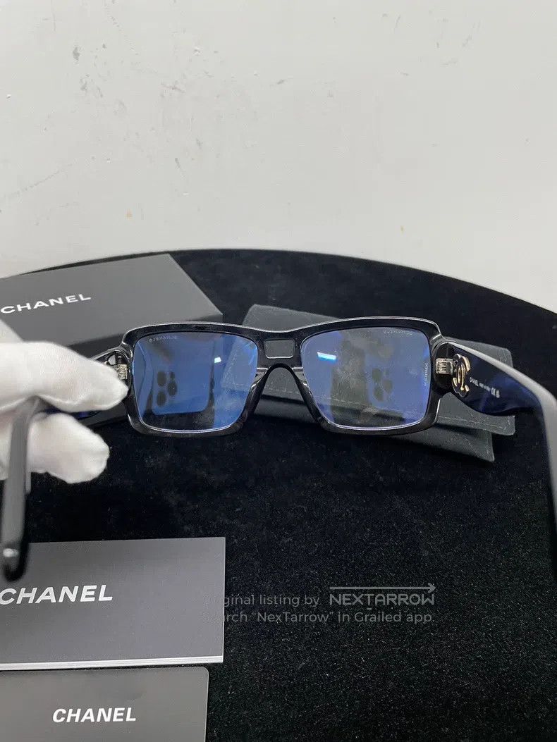 Chanel Chanel Logo square frame flat glasses Size ONE SIZE - 4 Thumbnail