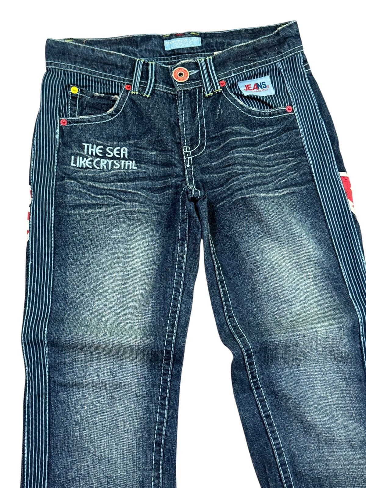 Hysteric Glamour × Japanese Brand VINTAGE BLUE MOON BLUE DAICOCK HICKORY LOW RISE DENIM JEANS Size US 30 / EU 46 - 4 Thumbnail