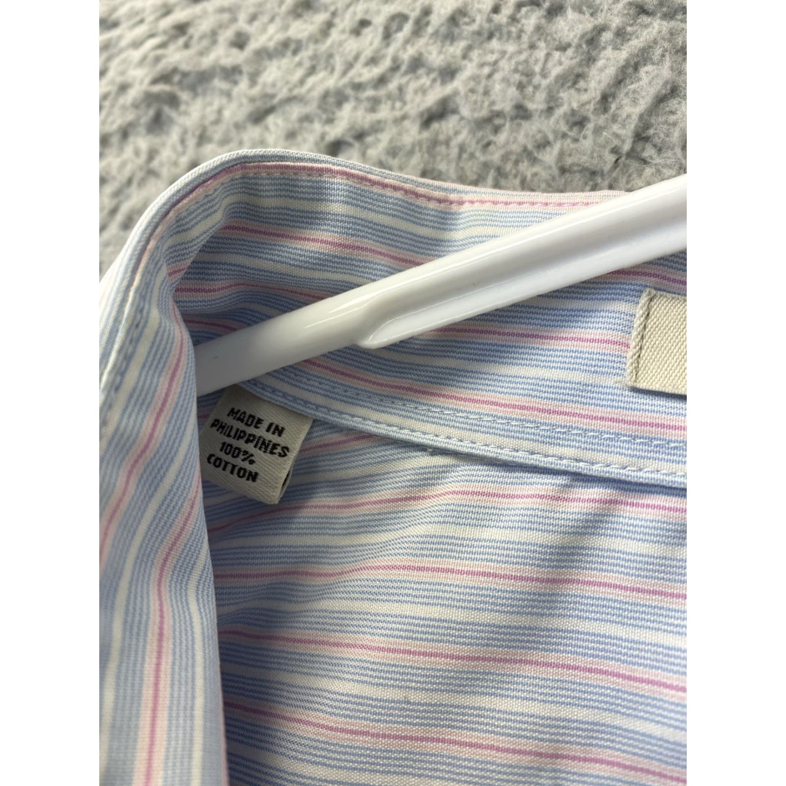 Pronto Uomo Pronto Uomo Non-Iron Long Sleeve Dress Shirt Men Size 16.5 32/33 Striped Cotton Multicolor Business Casual Size 42R - 6 Thumbnail