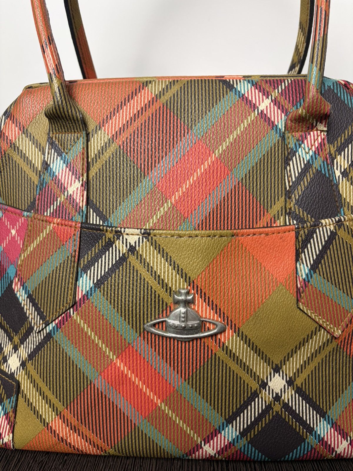 Vivienne Westwood FREE TAX! Vintage Vivienne Westwood Plaid Leather Handbag Size ONE SIZE - 3 Thumbnail