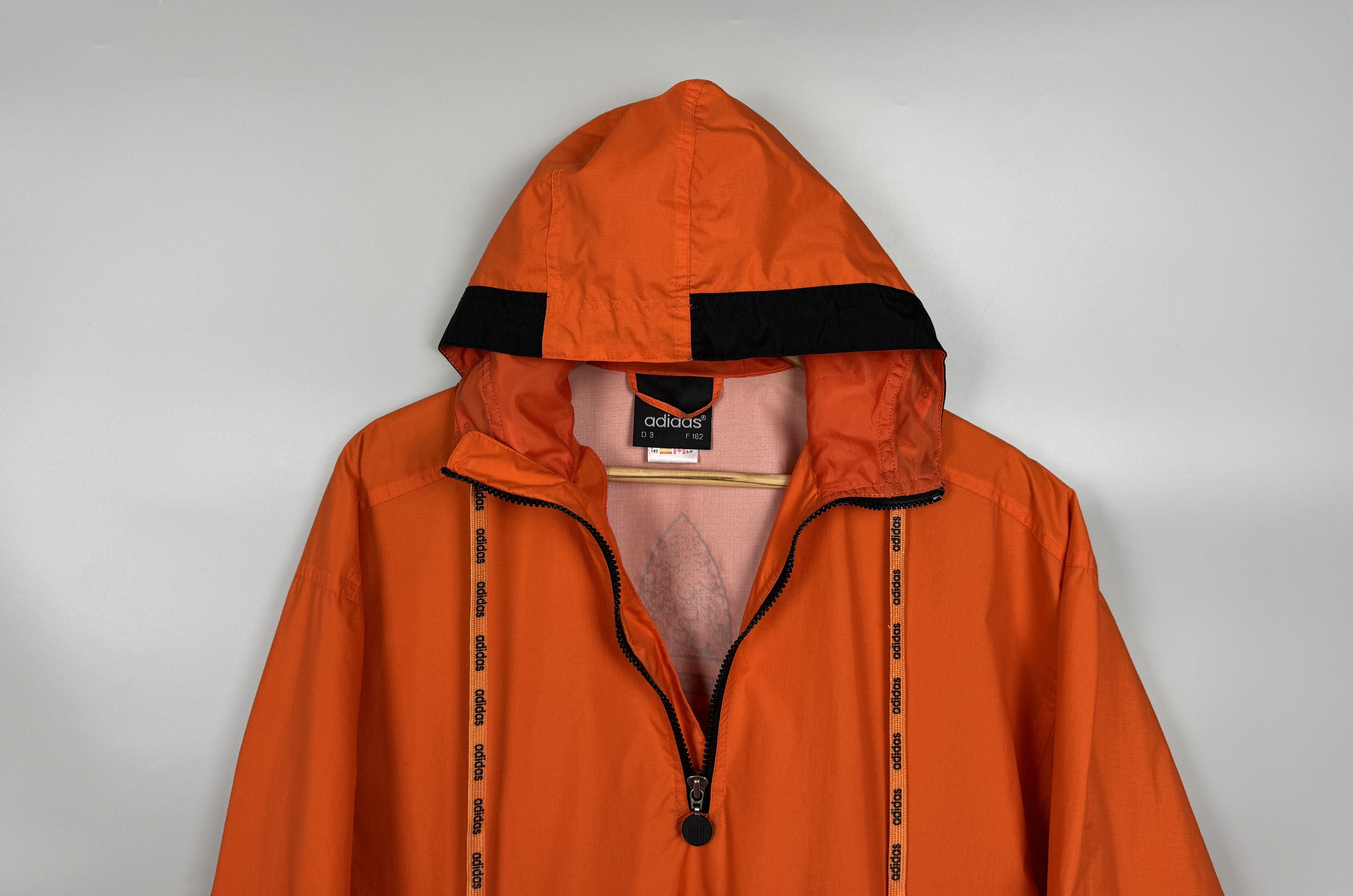 Adidas Vintage ADIDAS Orange Anorak Big Logo Light Jacket Size US S / EU 44-46 / 1 - 3 Thumbnail