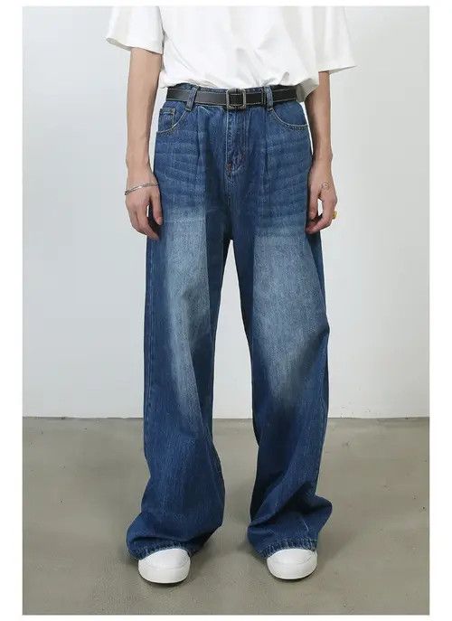 Japanese Brand × Vintage Wide Leg Autumn Jeans Size US 33 - 2 Thumbnail