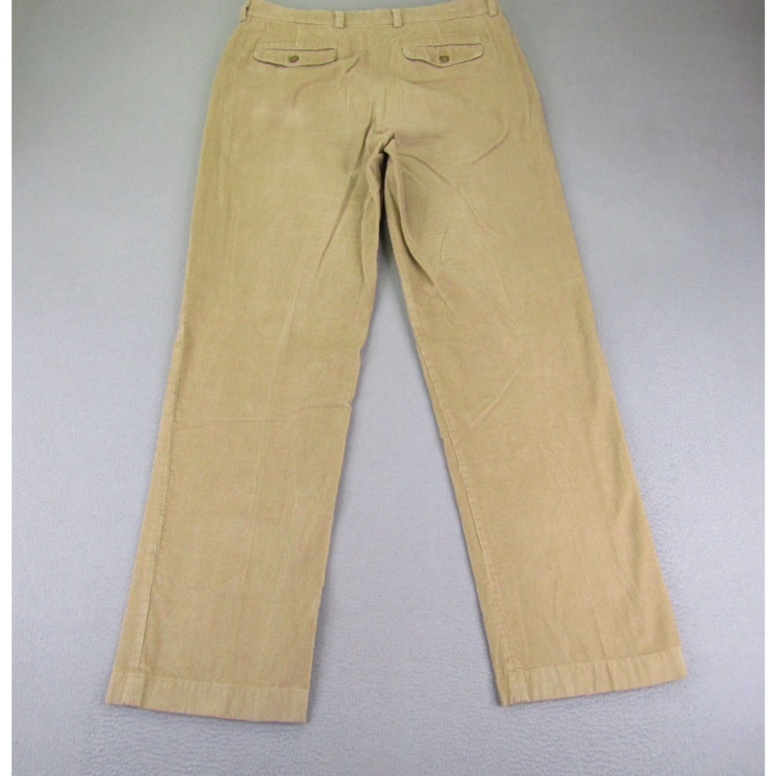 Vintage L.L. Bean Chino Pants Mens 35x34 Beige Corduroy Casual Straight Outdoor Size US 35 - 5 Thumbnail