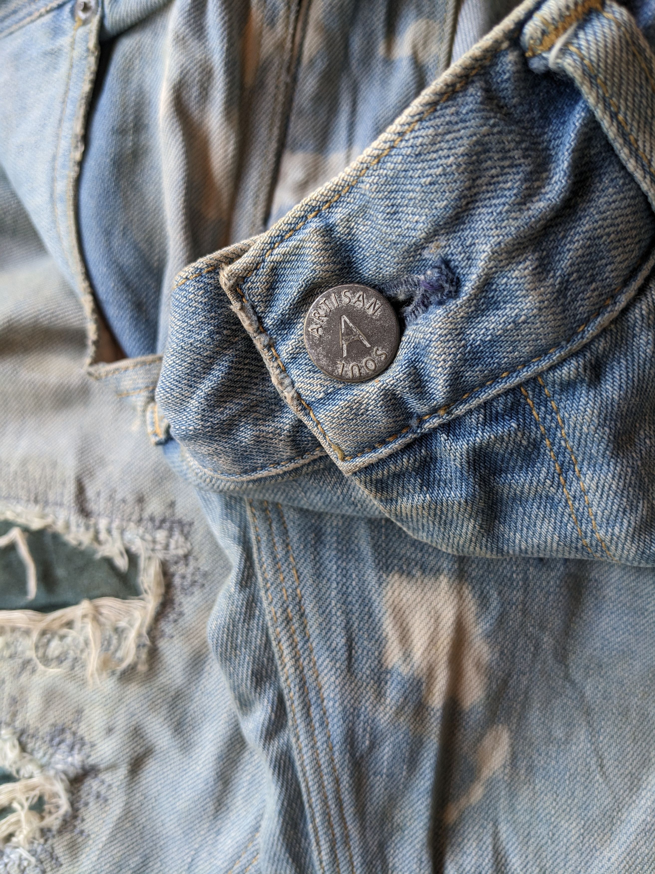 If Six Was Nine × Japanese Brand Acanthus ripped destroy straight jeans Size US 33 - 5 Thumbnail