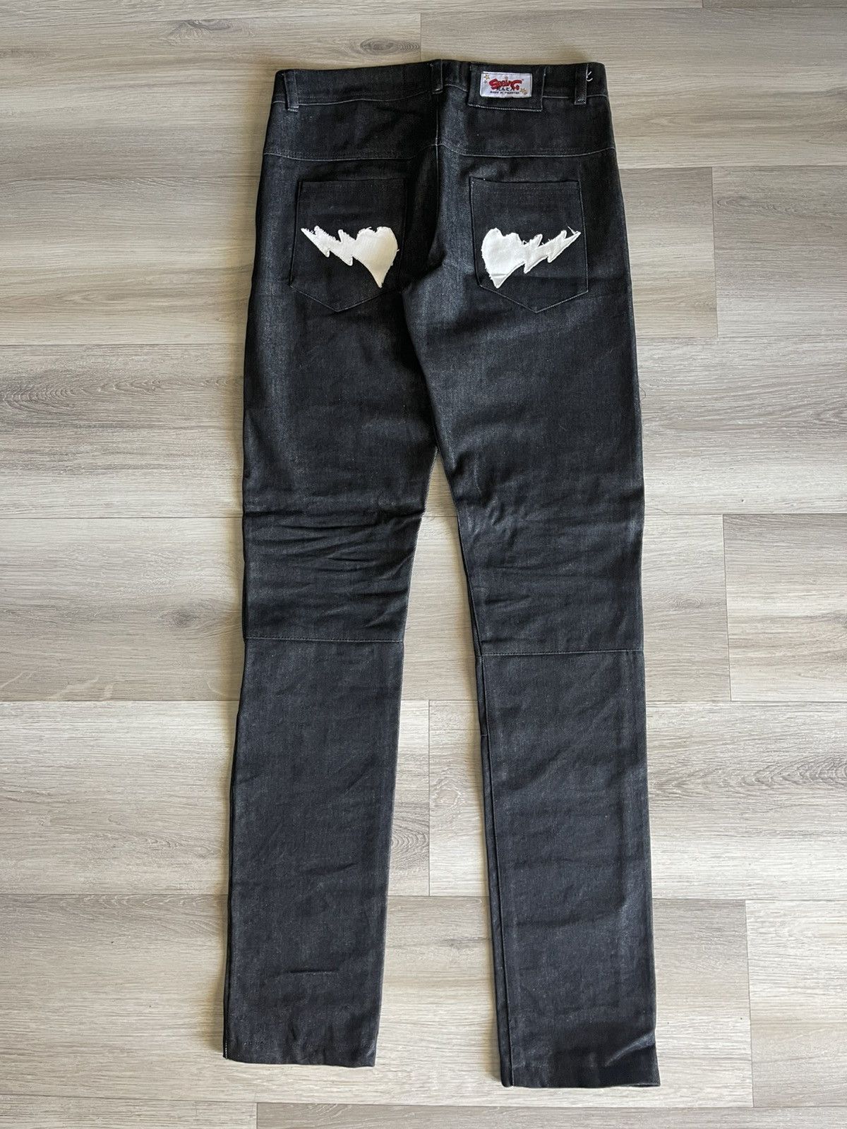 seeingDEADpeople seeingDEADpeople Skeleton Bones custom Jeans dark colored Size US 34 / EU 50 - 3 Thumbnail