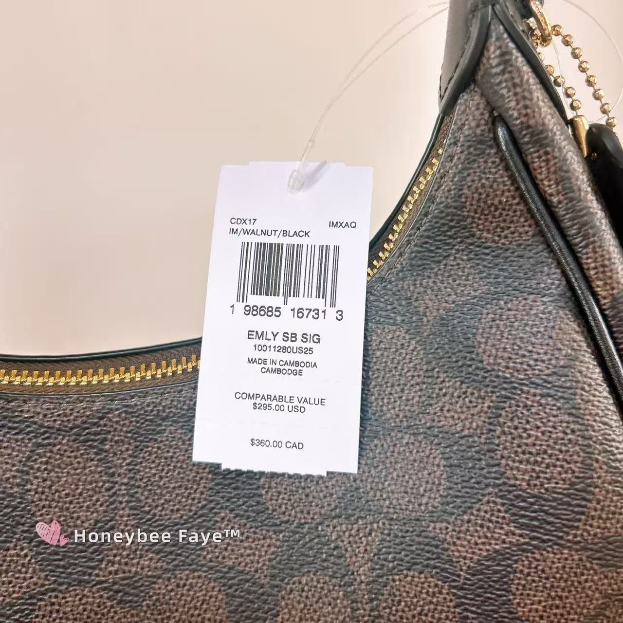 Coach Emily Shoulder Bag In Signature Canvas CDX17 Size ONE SIZE - 4 Thumbnail