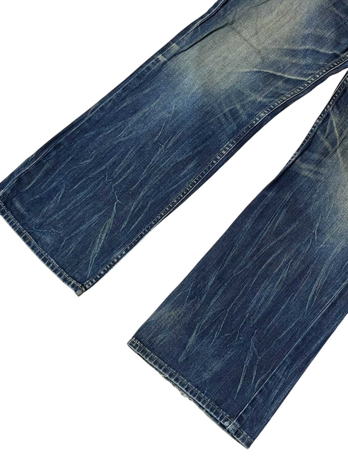 Wrangler Vintage 90s Japanese WRANGLER double waist distressed jeans Size US 34 / EU 50 - 4 Thumbnail