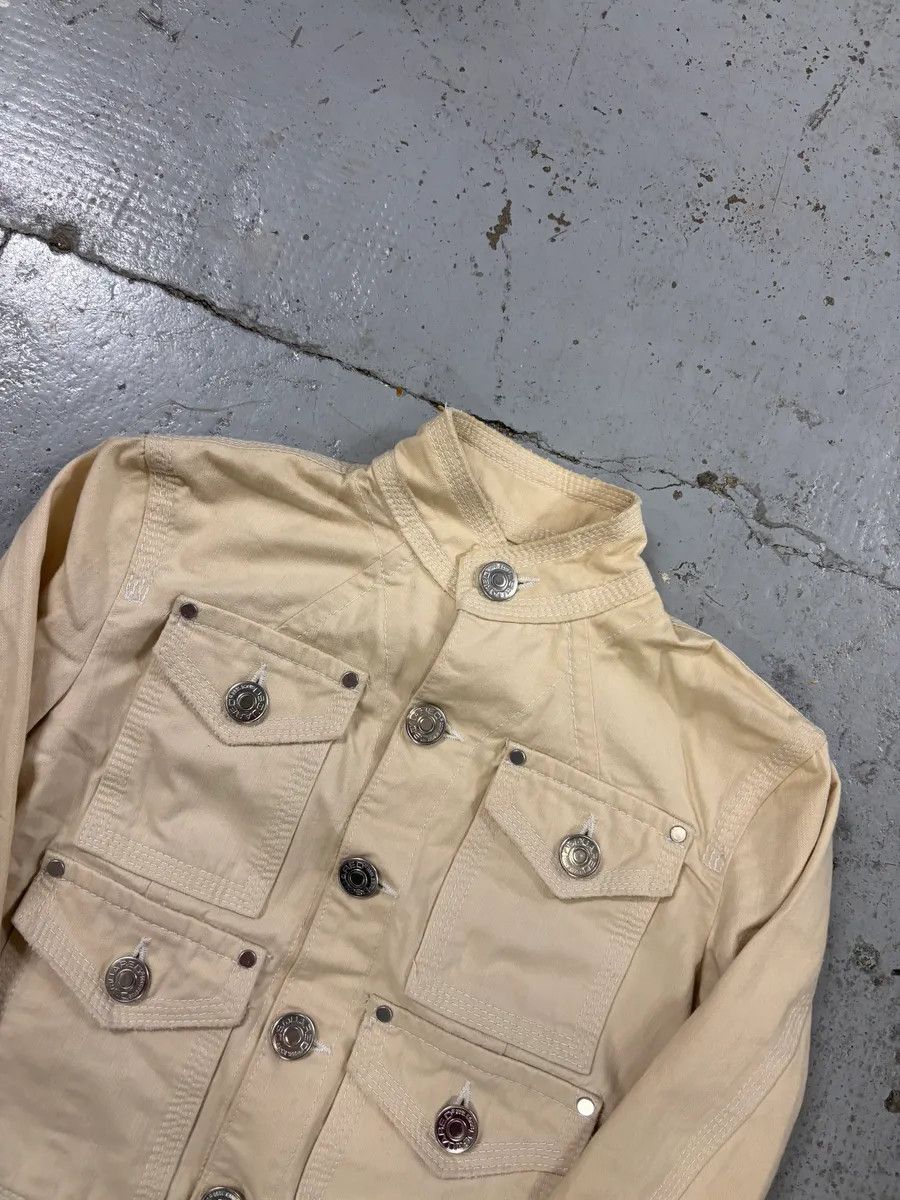 Dsquared2 SS2005 Dsquared2 Cream Cotton Multi-Pocket Cargo Jacket Size US S / EU 44-46 / 1 - 4 Thumbnail