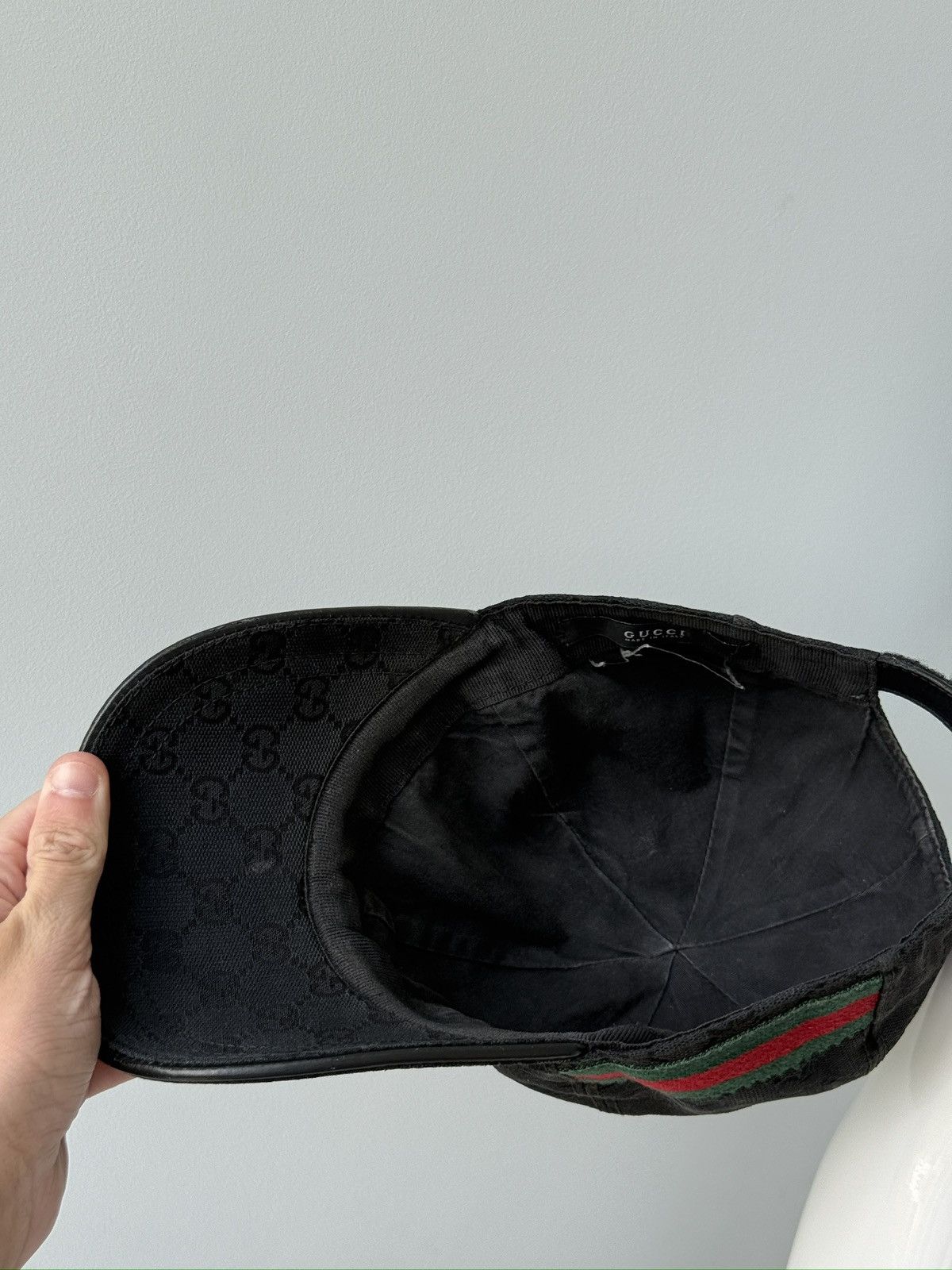 Gucci Gucci Monogram Web Stripe Baseball Cap Size ONE SIZE - 8 Thumbnail