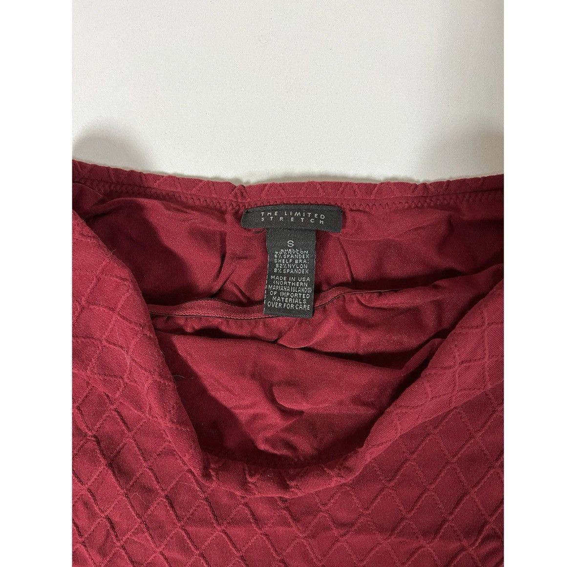Vintage The Limited Red Burgundy Tube Top Shirt Tee Blouse Size S ♥️✨ Size S / US 4 / IT 40 - 3 Thumbnail