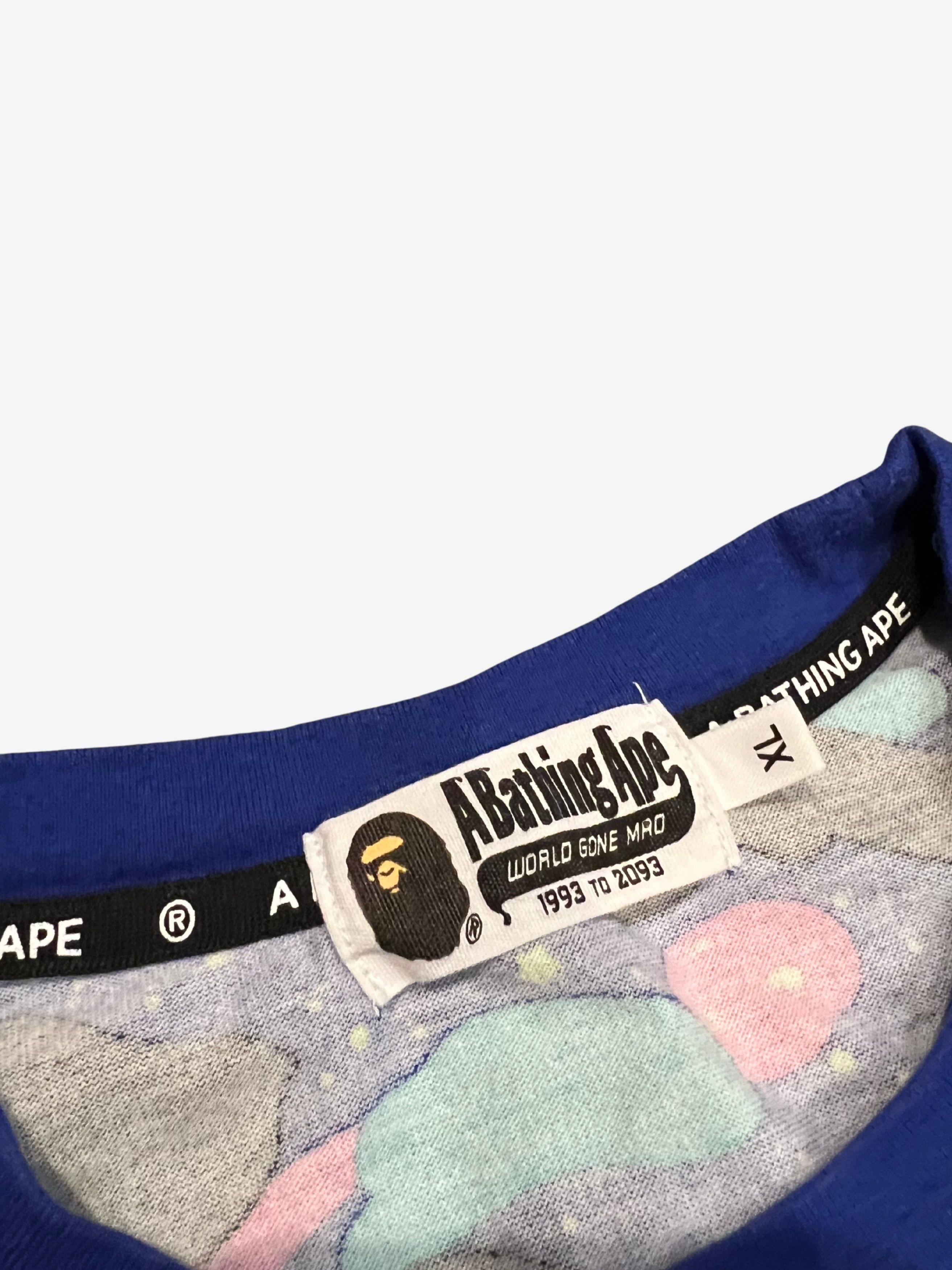 Bape A Bathing Ape x Kid Cudi Blue Moon Man Space Camo T-Shirt Size US XL / EU 56 / 4 - 6 Thumbnail