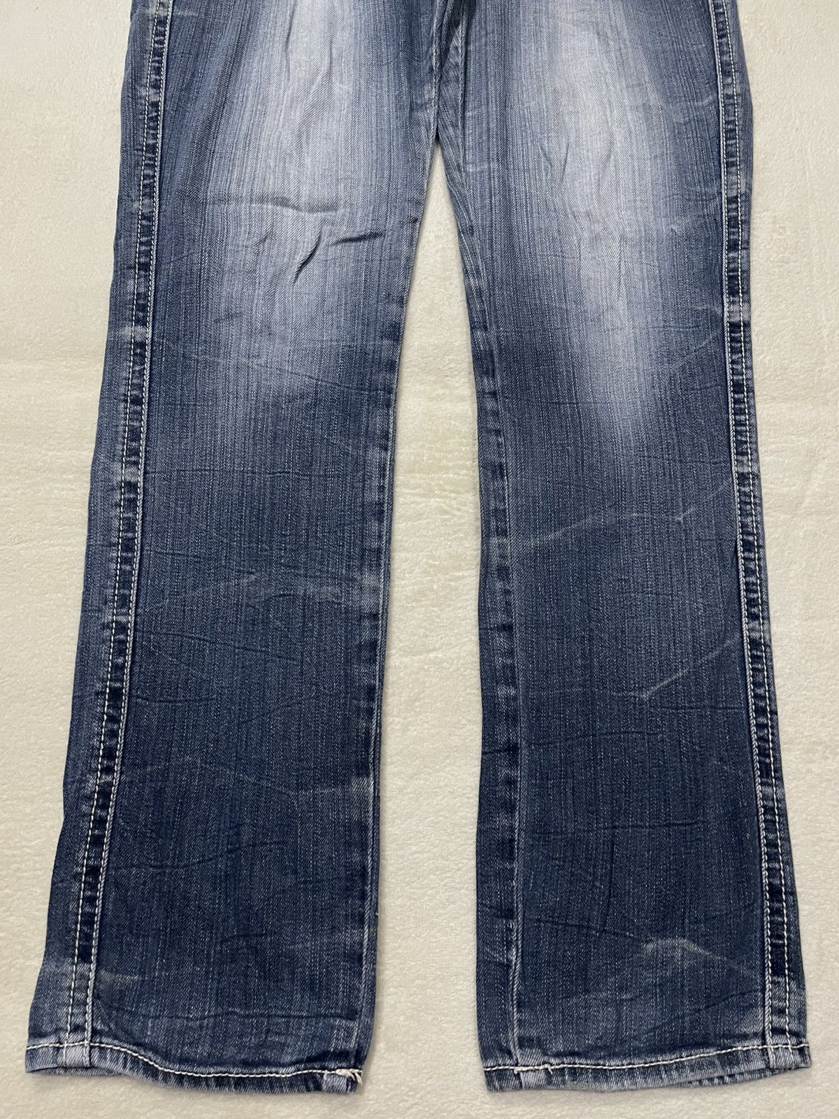 Japanese Brand Vintage Spicy Denim Skinny Faded Mudwash Denim Jeans Size US 33 - 3 Thumbnail