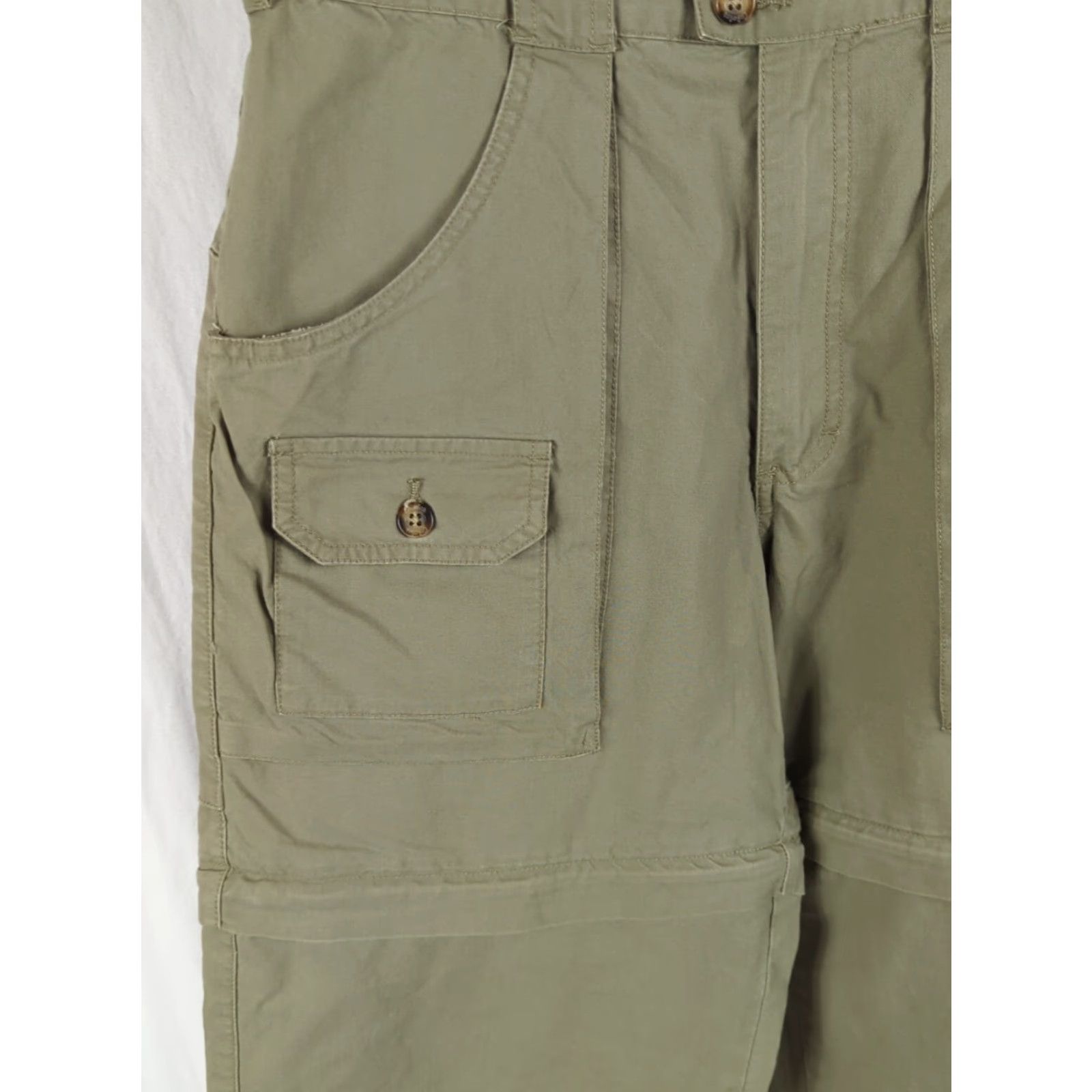 Vintage Cabela's Outdoors Pants Cargo Straight 32 Regular Brown 100% Cotton Canvas Zipper Button Pockets Outdoor Hiking Camping Mens Size US 32 / EU 48 - 2 Thumbnail