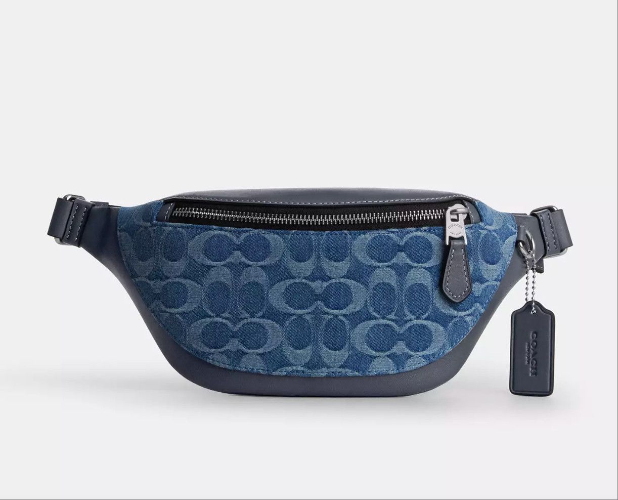 Coach Warren Mini Belt Bag In Signature Denim CDF48 Size ONE SIZE - 1 Thumbnail