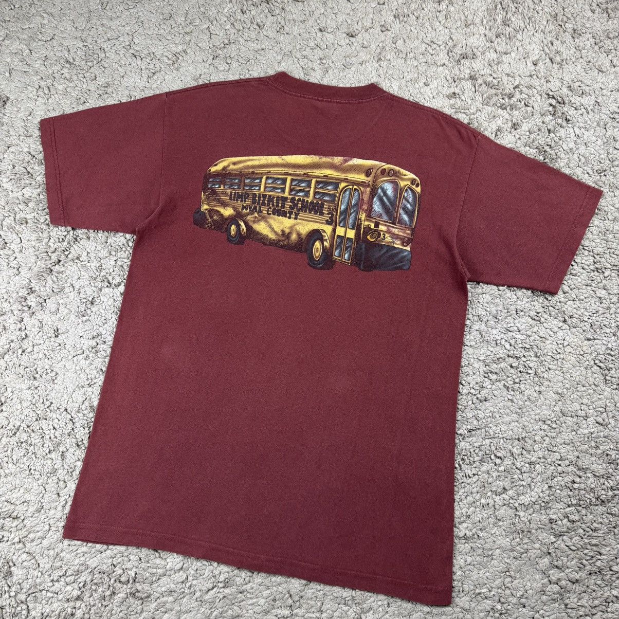 Band Tees Vintage 90s Limp Bizkit Duval Country School Bus T-shirt Size US L / EU 52-54 / 3 - 4 Thumbnail
