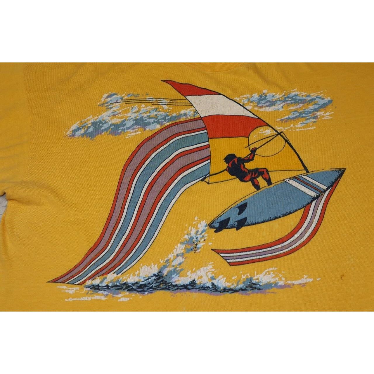 Vintage Vintage 70s MacGregor Surf T-Shirt XL Yellow Single Stitch Size US XL / EU 56 / 4 - 3 Thumbnail