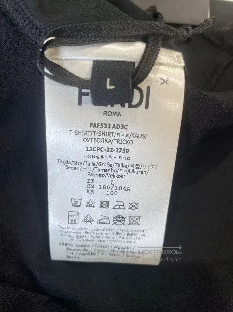 Fendi Fendi Men's Black Short Sleeve T-Shirt Size US L / EU 52-54 / 3 - 4 Thumbnail