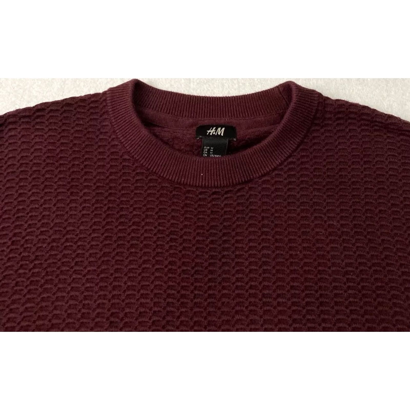 H&M H&M Sweater Men’s Maroon Crew Neck Long Sleeve Pullover M Size Regular Solid Vintage: No Mens Size US M / EU 48-50 / 2 - 3 Thumbnail