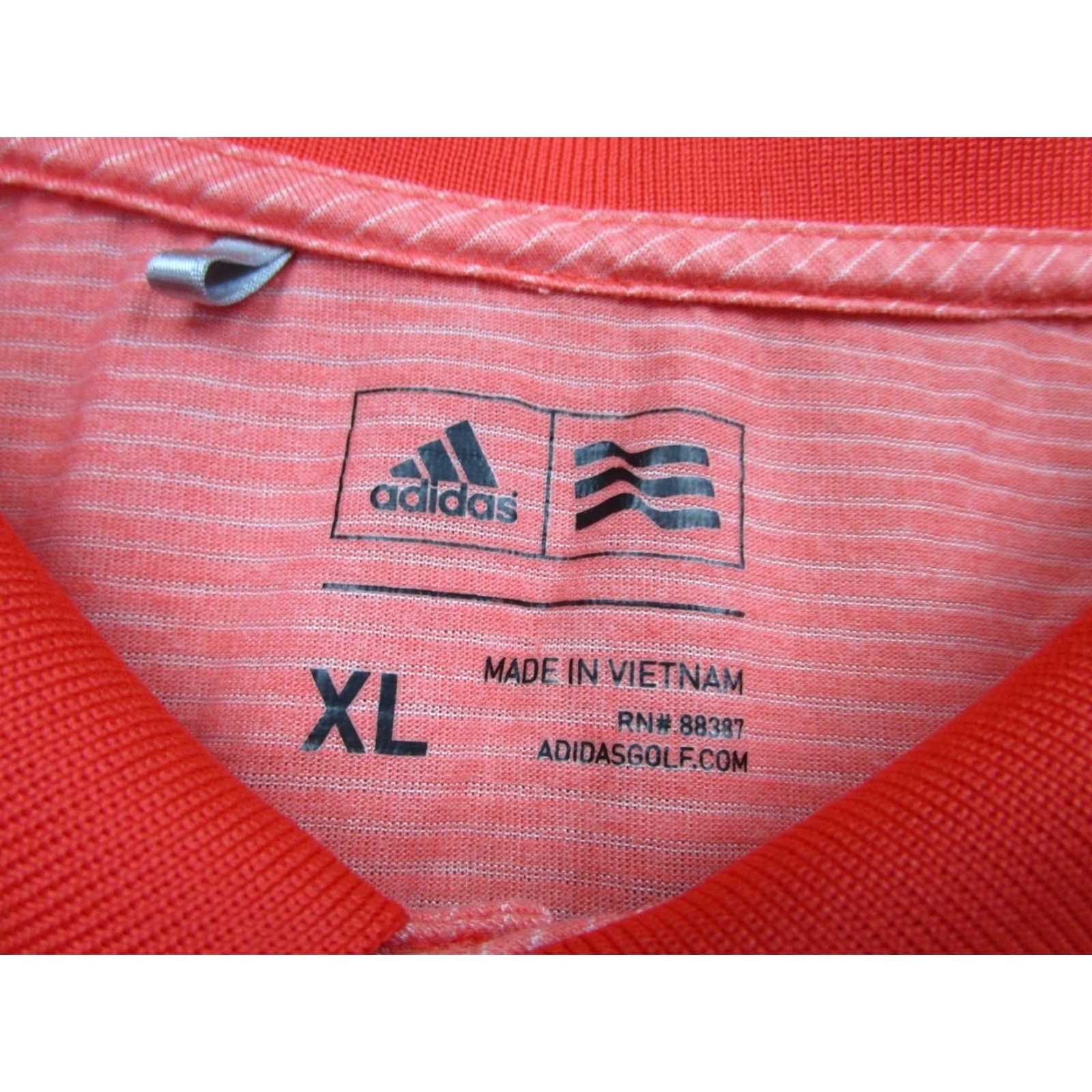 Adidas Adidas Polo Shirt Men XL Red Black Red Orange Striped Golf Resort Course Polo Shirt Adidas Golf Size US XL / EU 56 / 4 - 5 Thumbnail